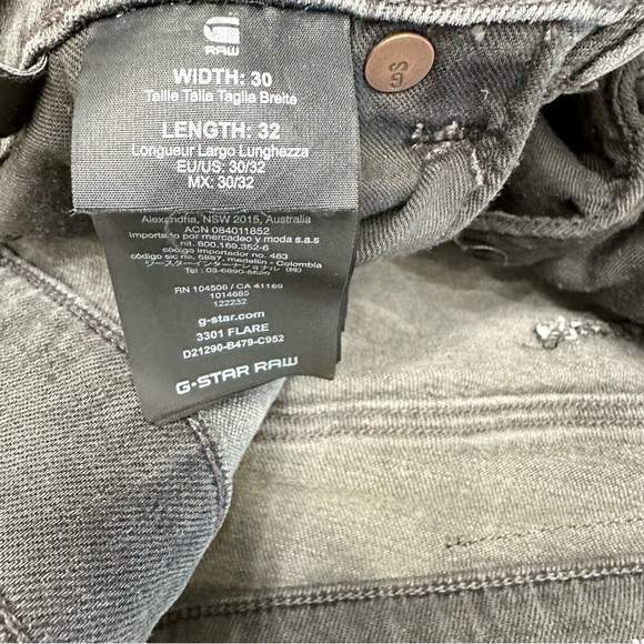 G-STAR RAW Women's 3301 Flare Jeans Faded Grey Generation - Picture 13 of 15